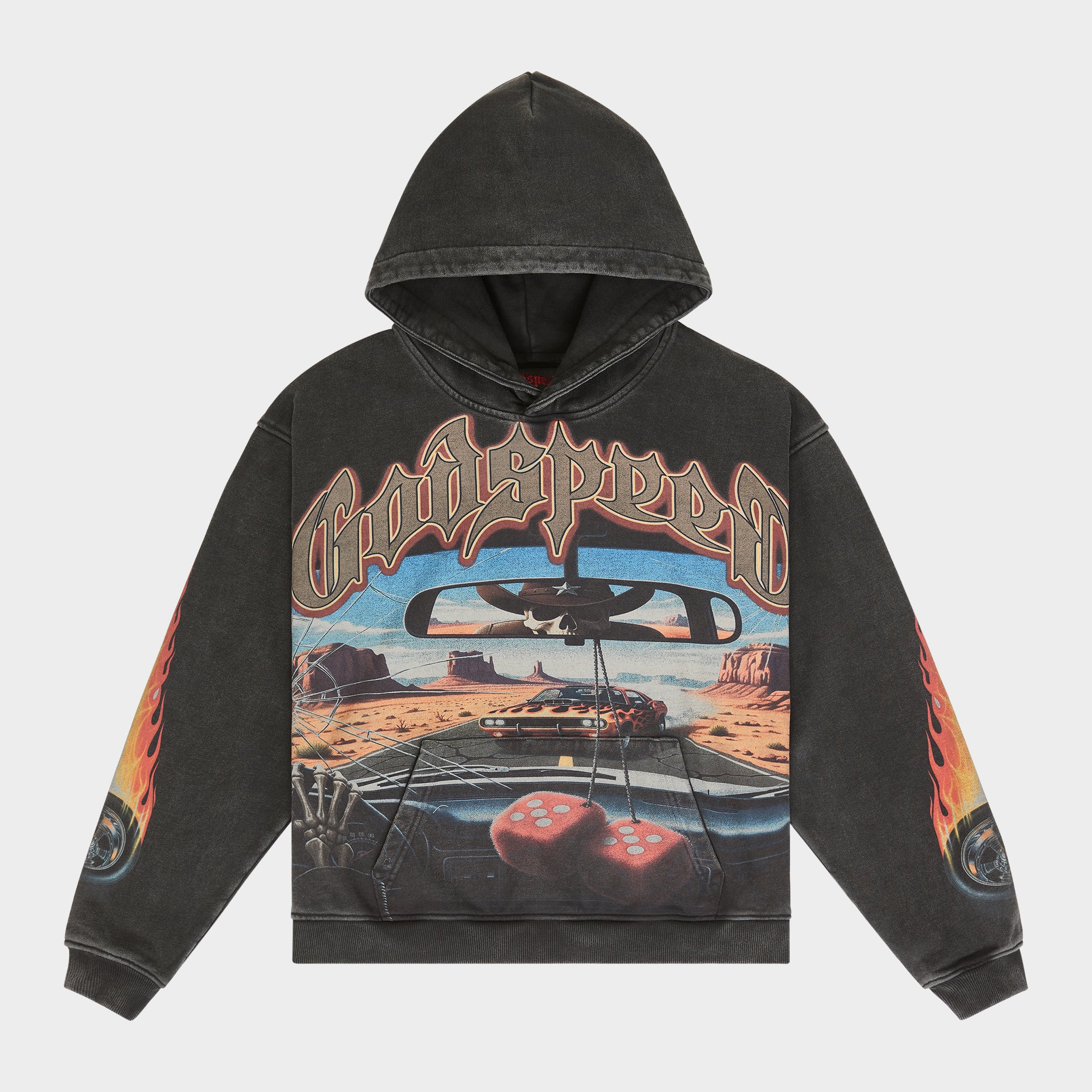 GODSPEED NEW YORK - On the Run II Hoodie (Black wash)