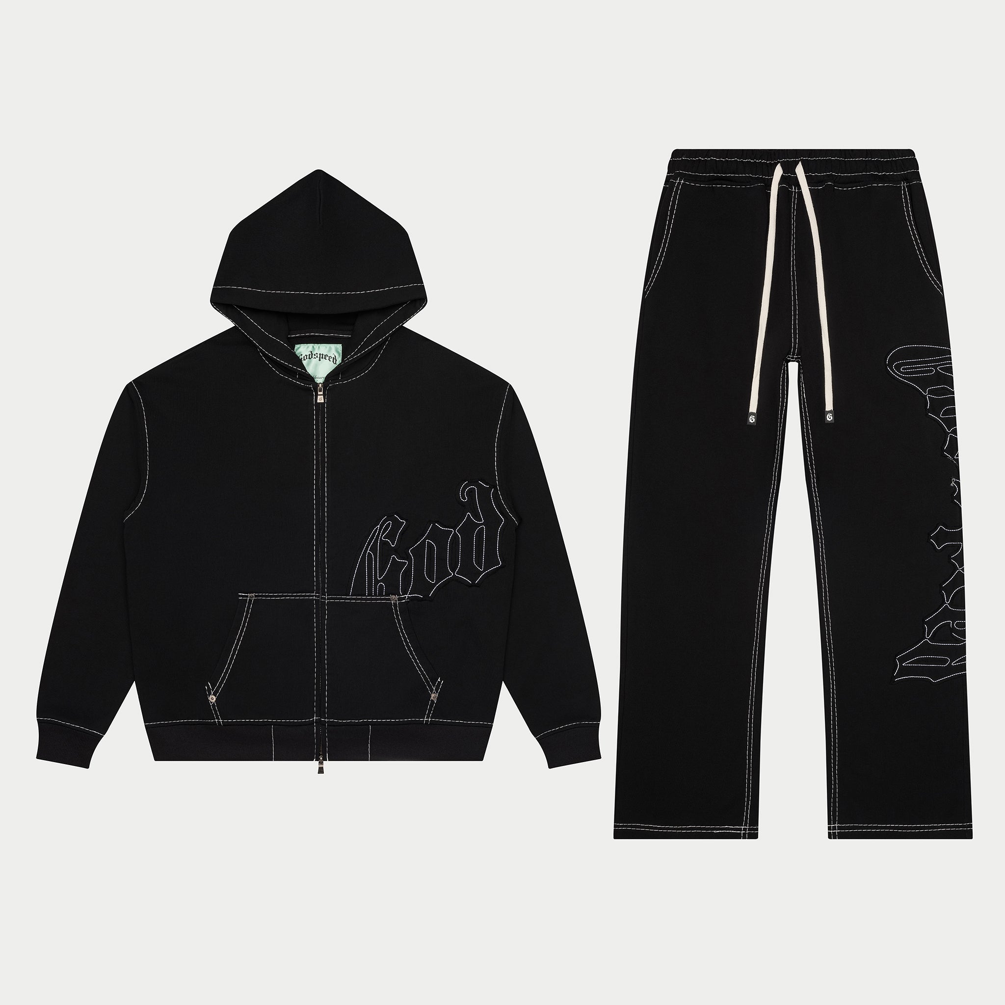 GODSPEED NEW YORK - OG Logo Sweatsuit Stitched (Black)