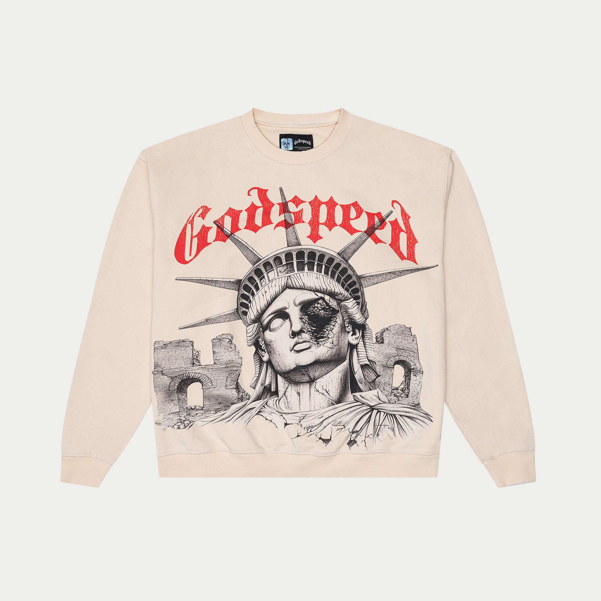 God speed ロンT 美品　S size GODSPEED NEW YORK - R.O.M.E Sweatshirt (Bone)