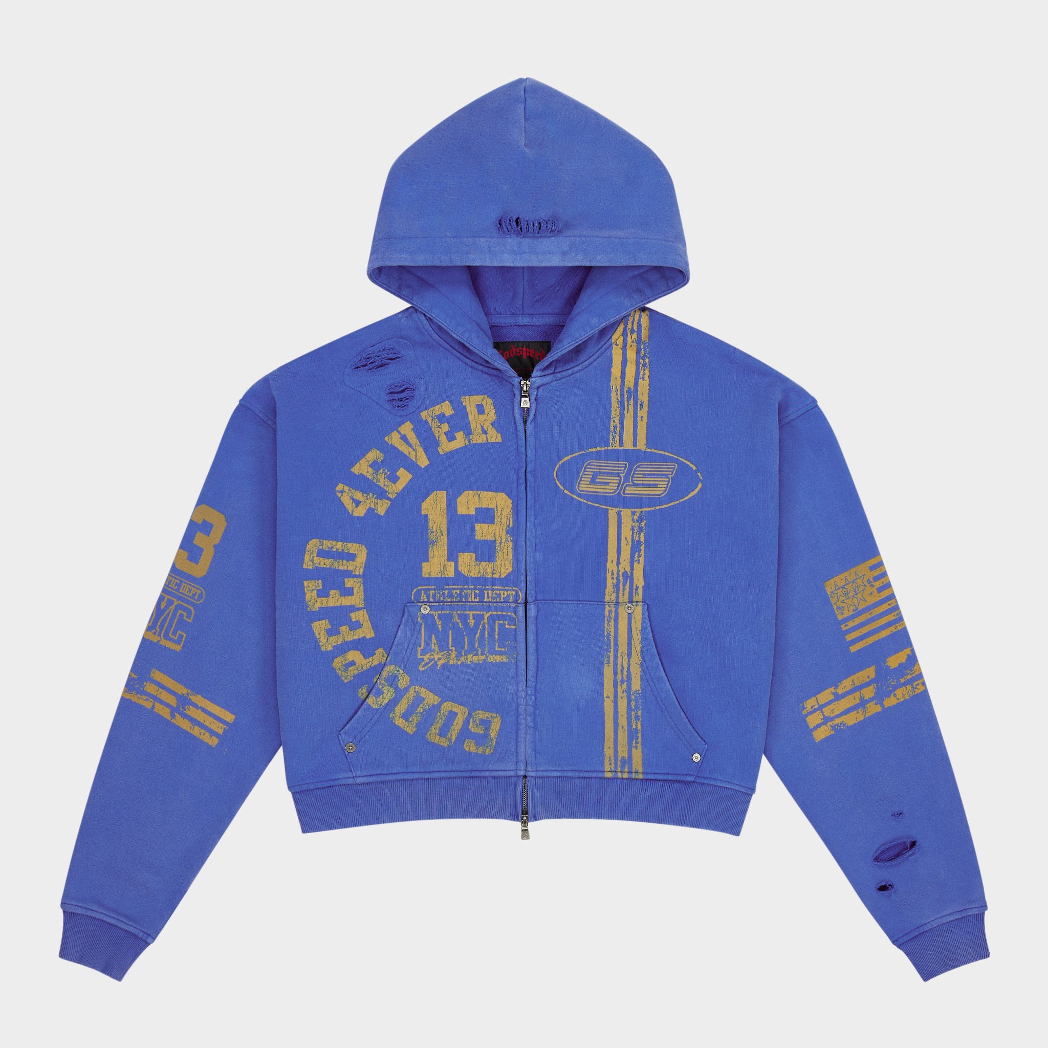GODSPEED NEW YORK - Roadster Zip Hoodie (Blue Yellow)