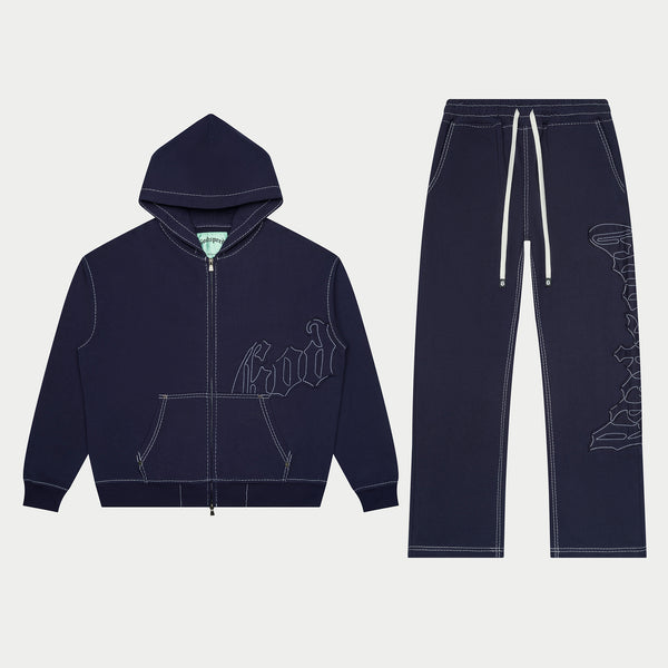 GODSPEED NEW YORK - OG Logo Sweatsuit Stitched (Navy)