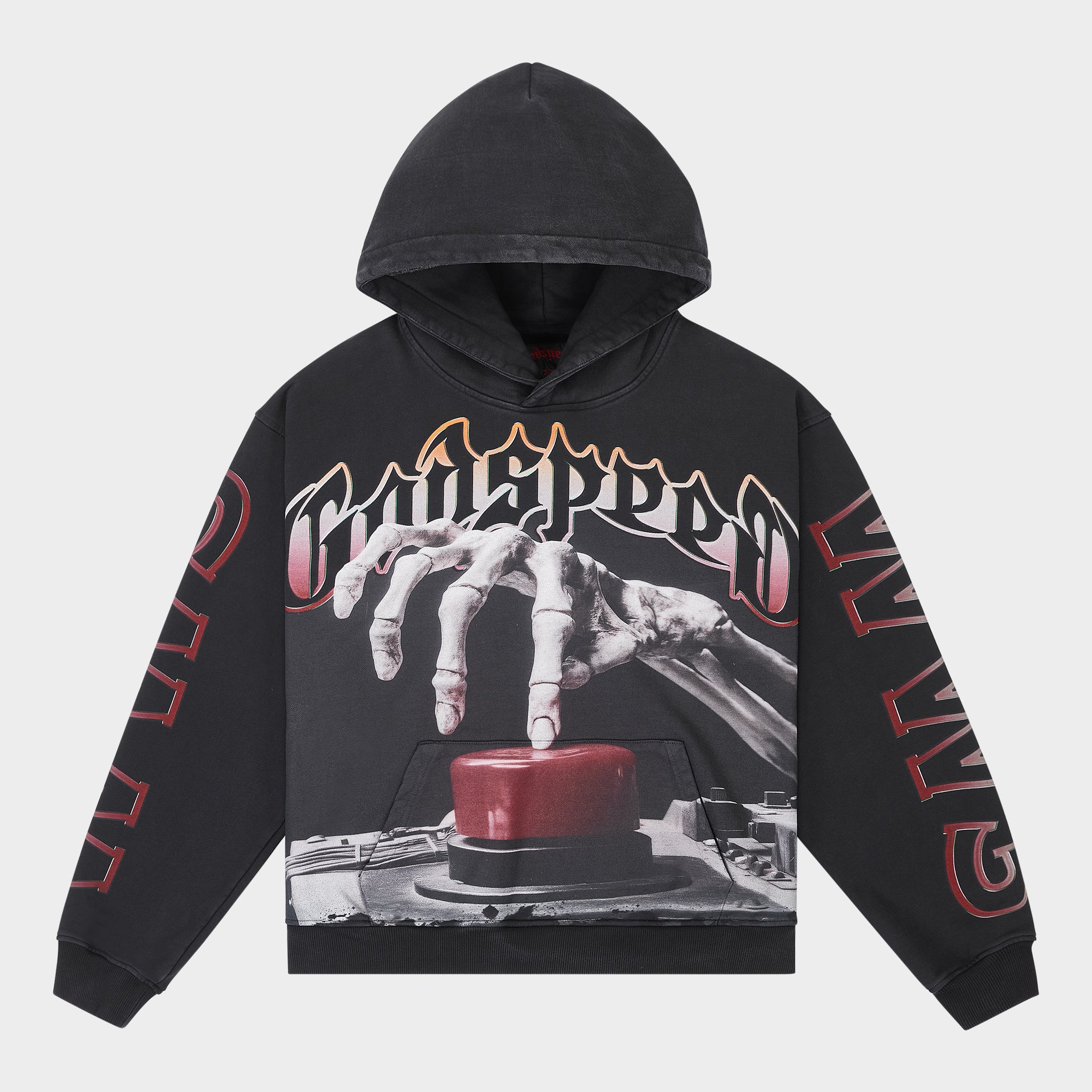 GODSPEED NEW YORK - Code Red Hoodie (Black wash)