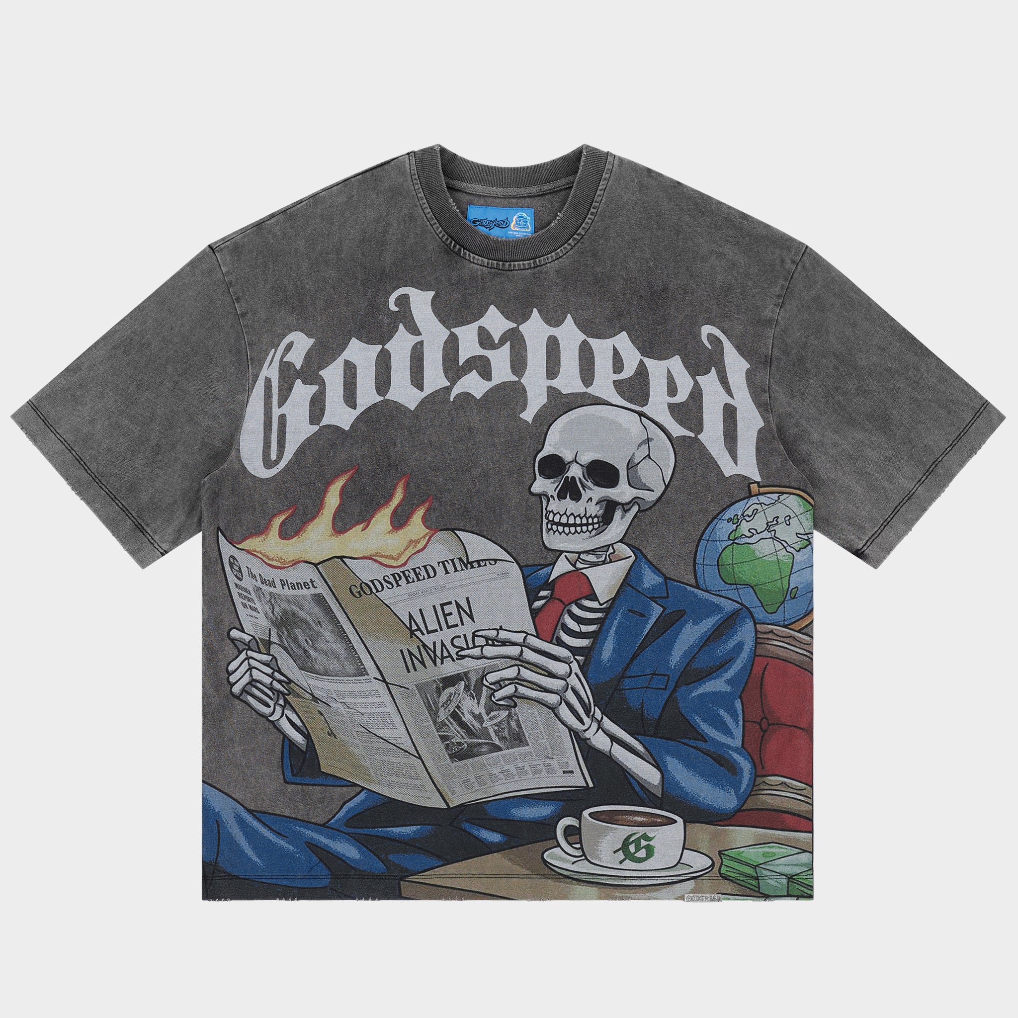 GODSPEED NEW YORK - GS Times T-shirt NG (Grey Wash)