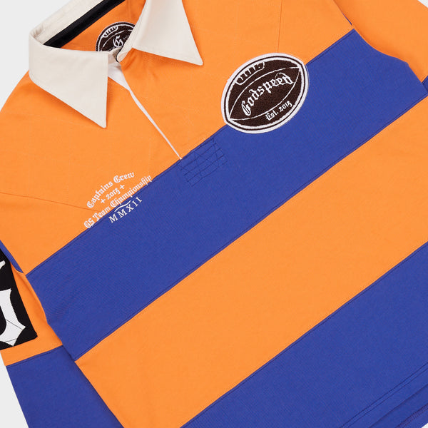 GODSPEED NEW YORK - Classic Field Rugby Shirt (Orange Blue)