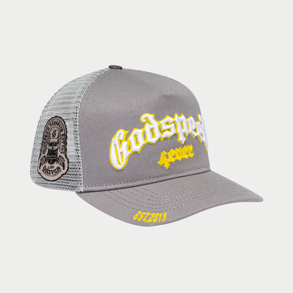 GODSPEED NEW YORK - GS Forever Trucker Hat (Grey/Yellow)