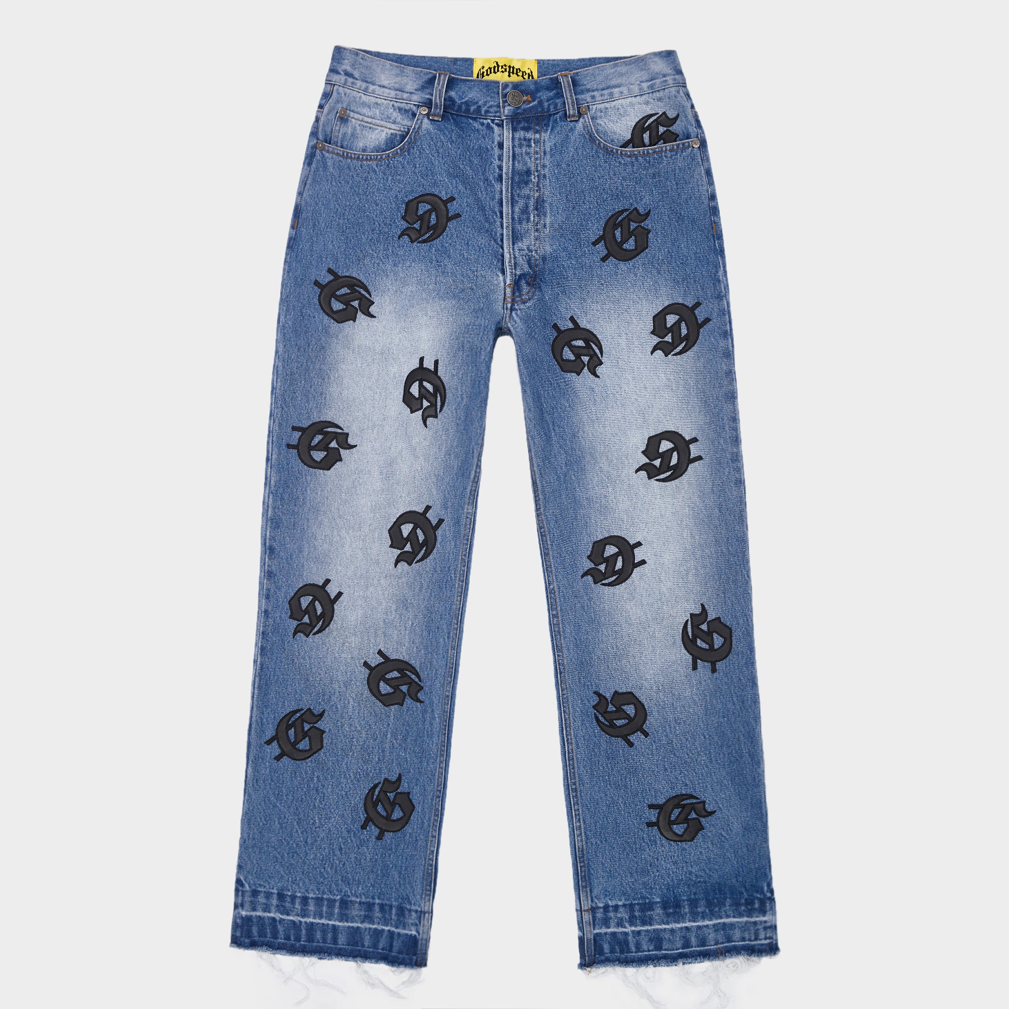パンツ GOD ONLY KNOWS DENIM PANTS Oakley Wide Leg Jeans - Blue Wash – The Frankie Shop