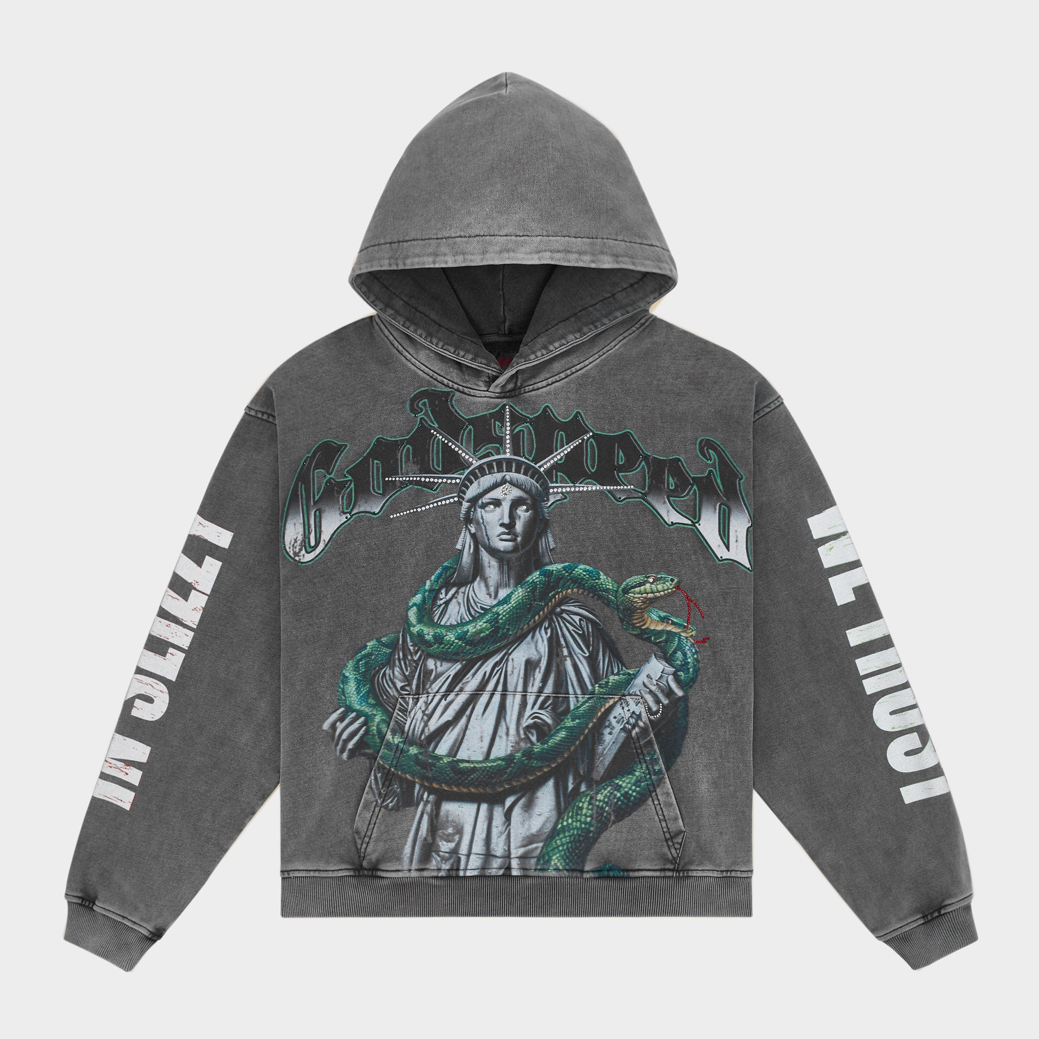 トップス GODSPEED NEW YORK TOP5 SLIZZY GODSPEED NEW YORK - Top 5 Slizzy VVS Hoodie (Grey Wash)