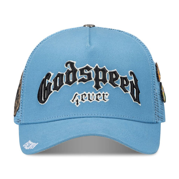 美品 Godspeed 4ever TRUCKER HAT OG street GODSPEED NEW YORK - GS FOREVER TRUCKER HAT (SKY BLUE)