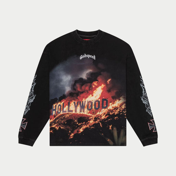 最新入荷商品一覧 | GODSPEED NEW Wash) (Black T-shirt LS Inferno Hollywood - YORK ミュージシャン