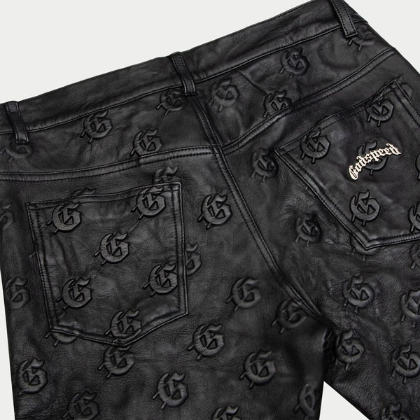 GODSPEED NEW YORK Leather Premium Emboss G Pants