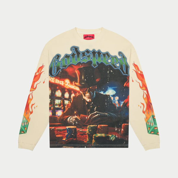 GODSPEED NEW YORK - Life's A Gamble LS T-shirt (Bone)