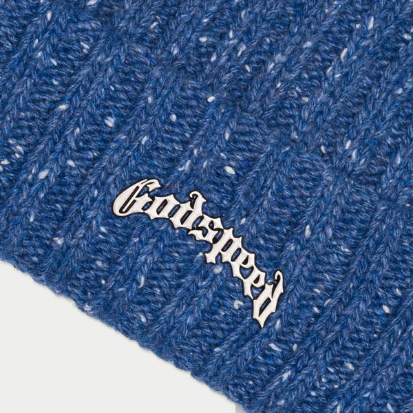GODSPEED NEW YORK - Og Logo Emblem Beanie (Blue Speckle)