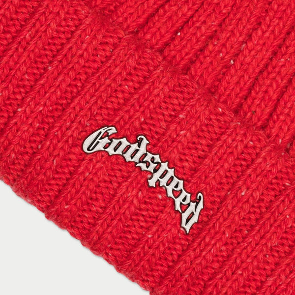 GODSPEED NEW YORK - Og Logo Emblem Beanie (Red Speckle)