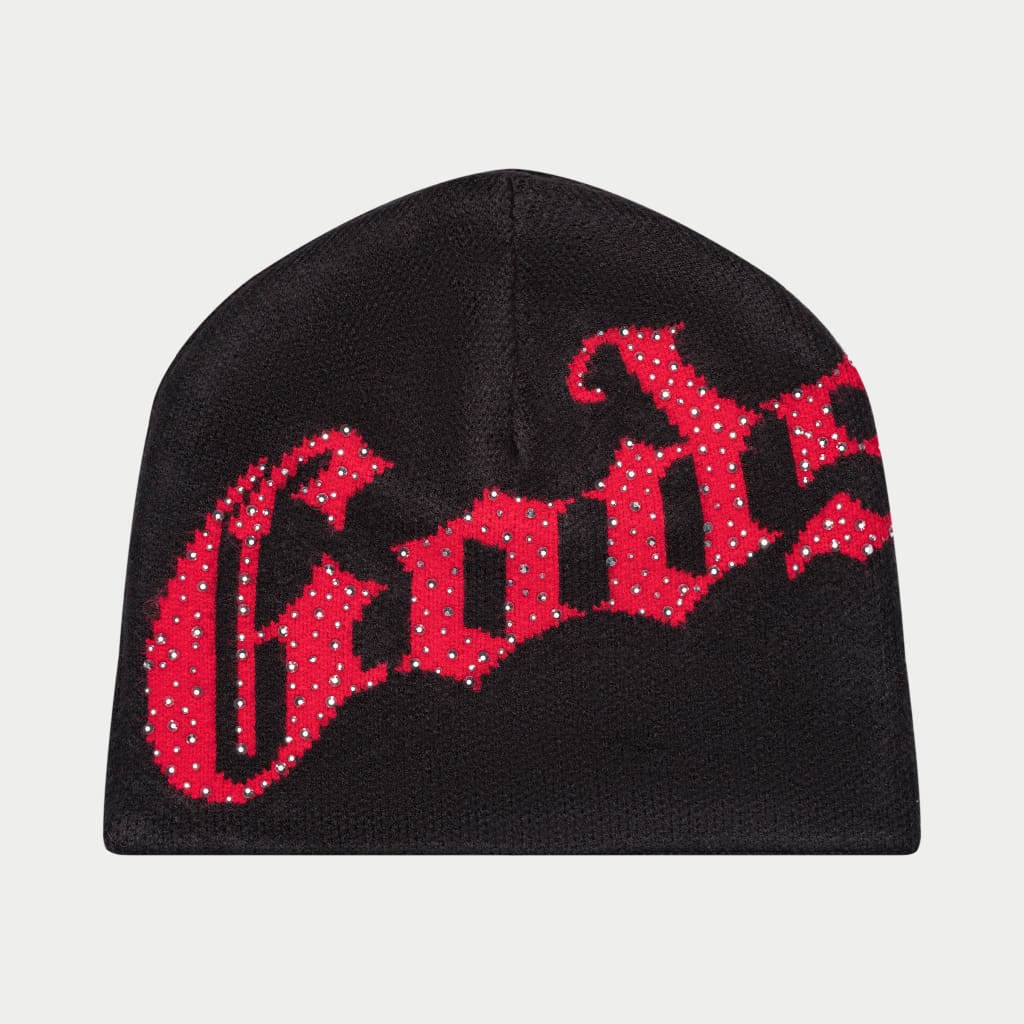 GodSpeed ビーニー GODSPEED NEW YORK - OG Logo Studded Beanie (Black/Red)