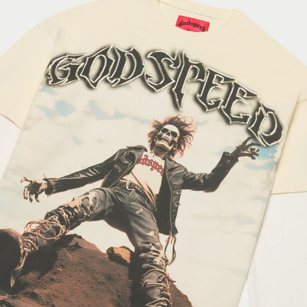 GODSPEED NEW YORK - Rocker Layered T-shirt (Bone)