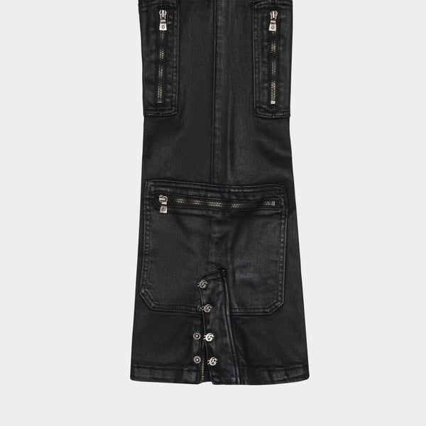 ☆極美品 LLERU BLACK WAX CARGO DENIM カーゴデニム