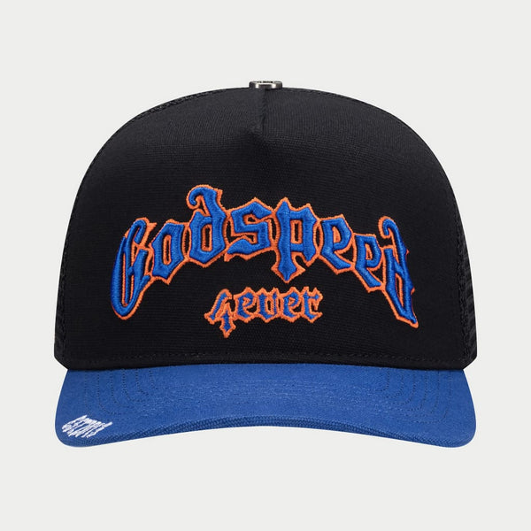 GODSPEED NEW YORK - GS FOREVER TRUCKER HAT Black/Blue/Orange
