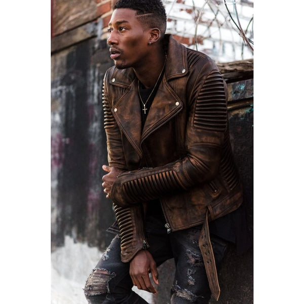 Taupe leather jacket hotsell
