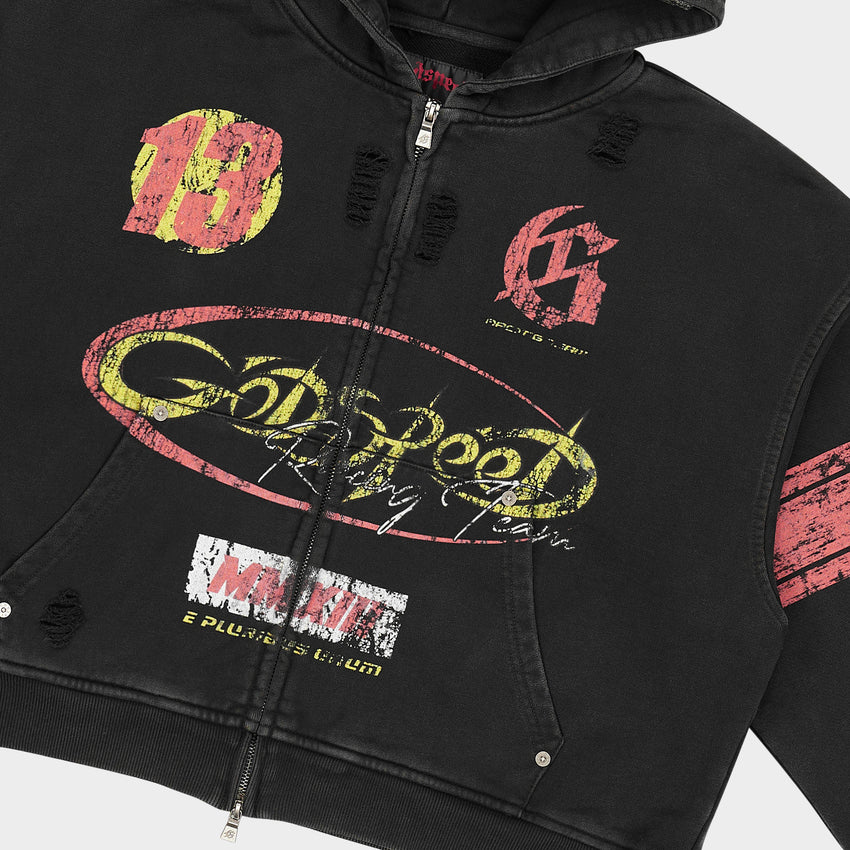 Speedway Zip Hoodie (Black)
