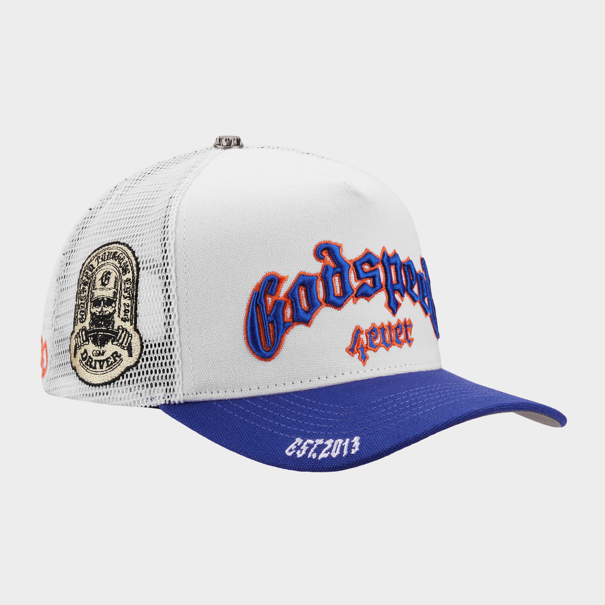 トップス Godspeed / 4ever TRUCKER HAT OG street GODSPEED NEW YORK - GS FOREVER TRUCKER HAT (Blue/Orange)