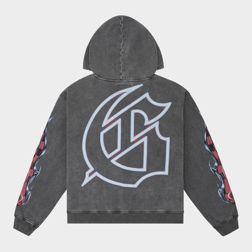 Drive in Hoodie (Grey Wash)