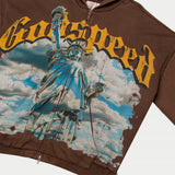 Chrome Liberty Zip Hoodie V2 (Brown Wash)