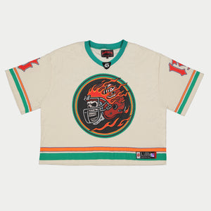 First Down Jersey (Bone/Teal/Orange)