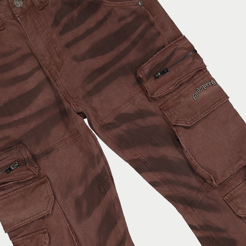 Skidrow Flared Cargo Pants (Clay)