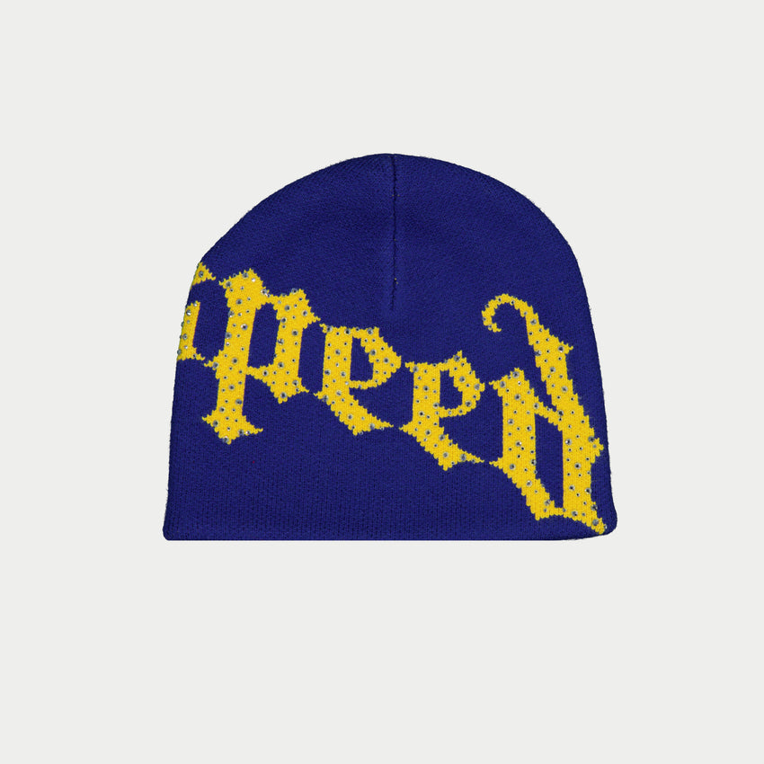 OG Logo Studded Beanie (Blue/Yellow)