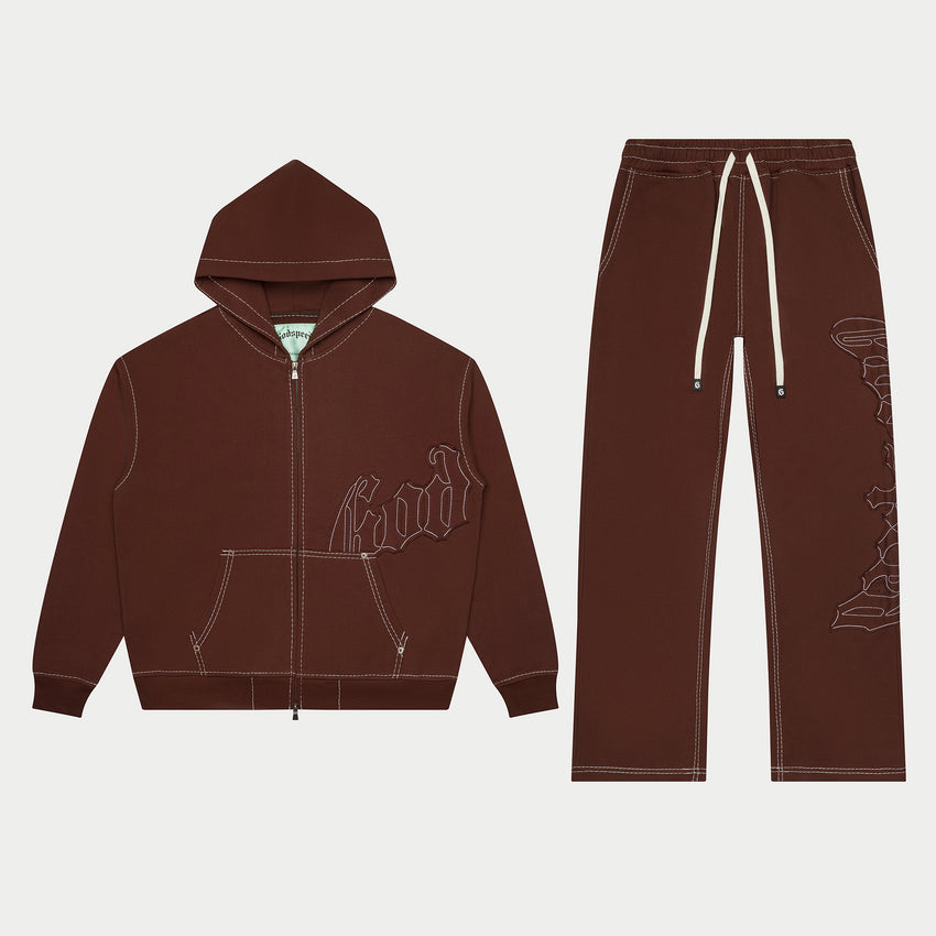 OG Logo Sweatsuit Stitched (Mocha)