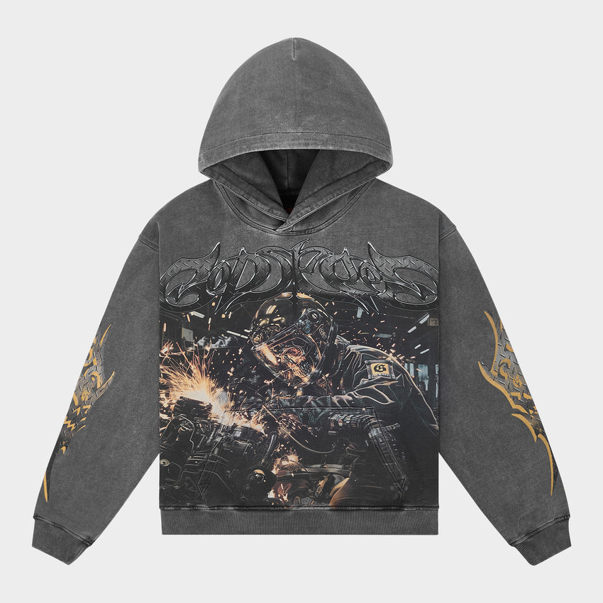 Steel Sharpens Steel Hoodie (Grey Wash)