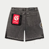 Patchwork Denim Shorts V2 (Grey)