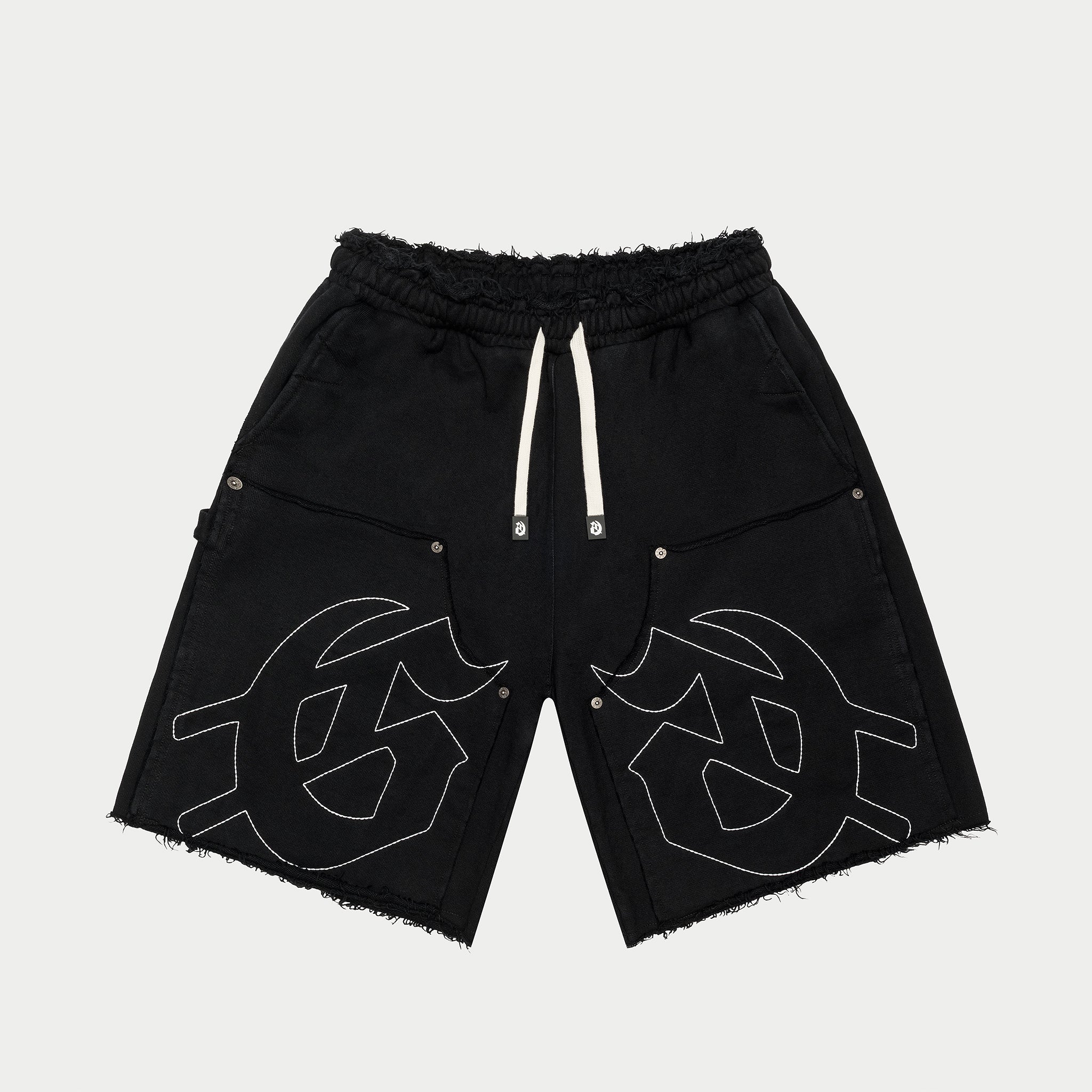 GODSPEED NEW YORK - Carpenter Distressed Shorts (Black)