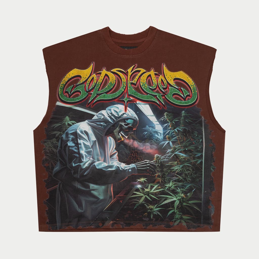 420 Indoor VVS Sleeveless (Brown) - T-Shirt