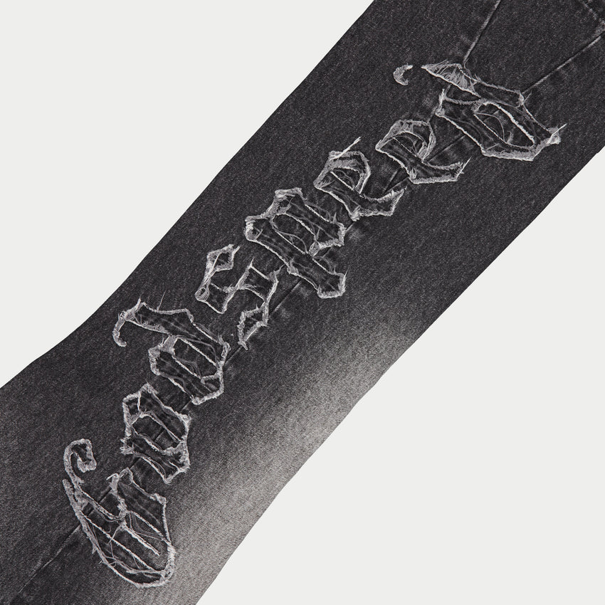 OG Logo Flared Denim Stitched (Grey Wash)