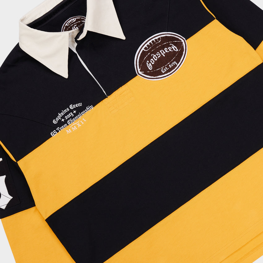 Classic Field Rugby Shirt (Black Yellow)