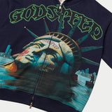 Sunken Liberty Zip Hoodie (Navy Wash)