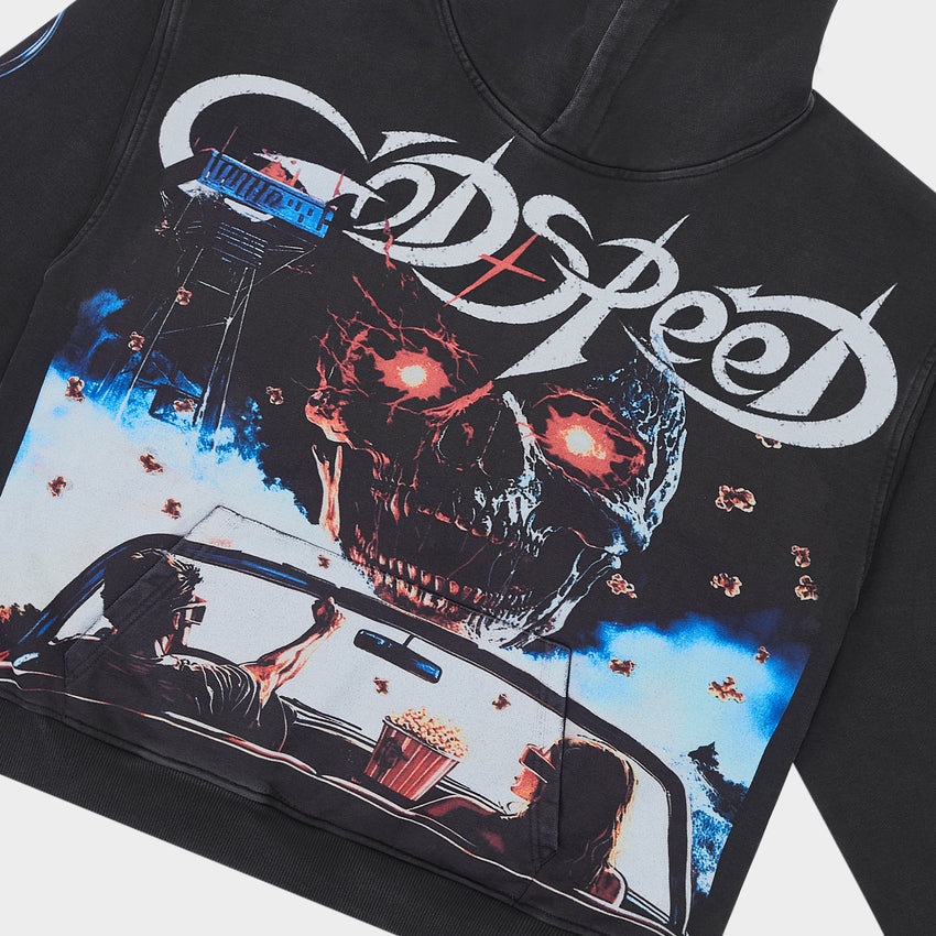 Drive in Hoodie (Black wash)