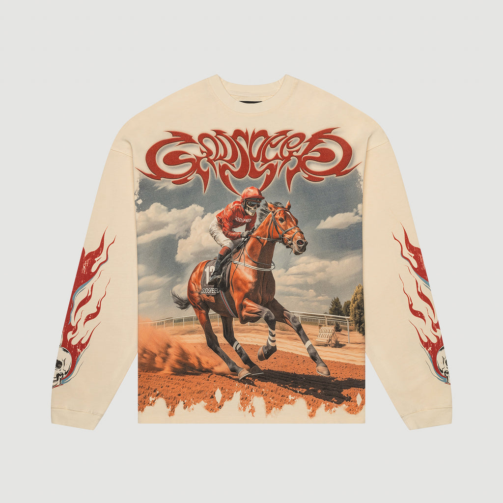 GODSPEED NEW YORK - Thoroughbred LS T-Shirt (Bone)