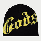 OG Logo Studded Beanie (Black/Yellow)