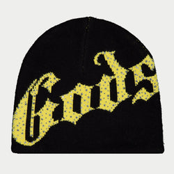 OG Logo Studded Beanie (Black/Yellow)