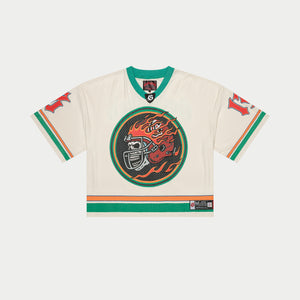 First Down Jersey (Bone/Teal/Orange)