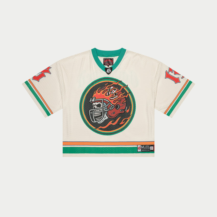 First Down Jersey (Bone/Teal/Orange)