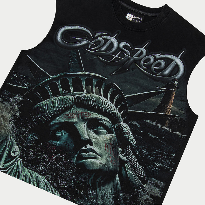 Sunken Liberty 2 Sleeveless (Black Wash)