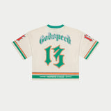 First Down Jersey (Bone/Teal/Orange)