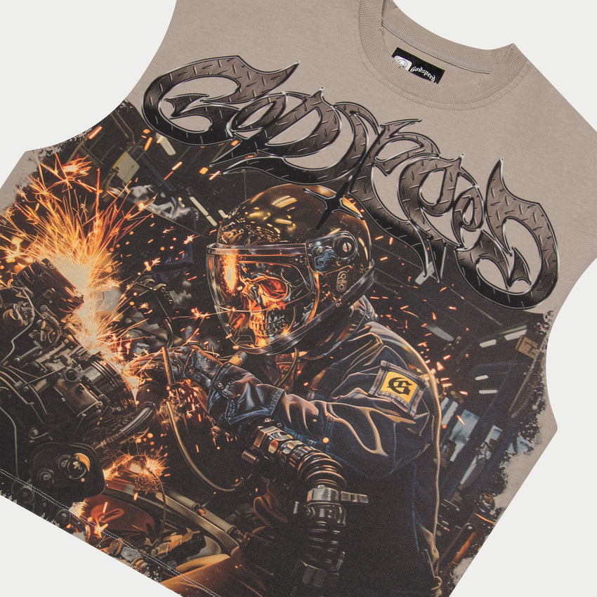 Steel Sharpens Steel Sleeveless (Slate Grey)