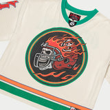 First Down Jersey (Bone/Teal/Orange)