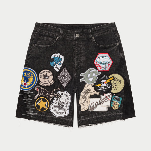 GODSPEED NEW YORK - Patchwork Denim Shorts V2 (Black)