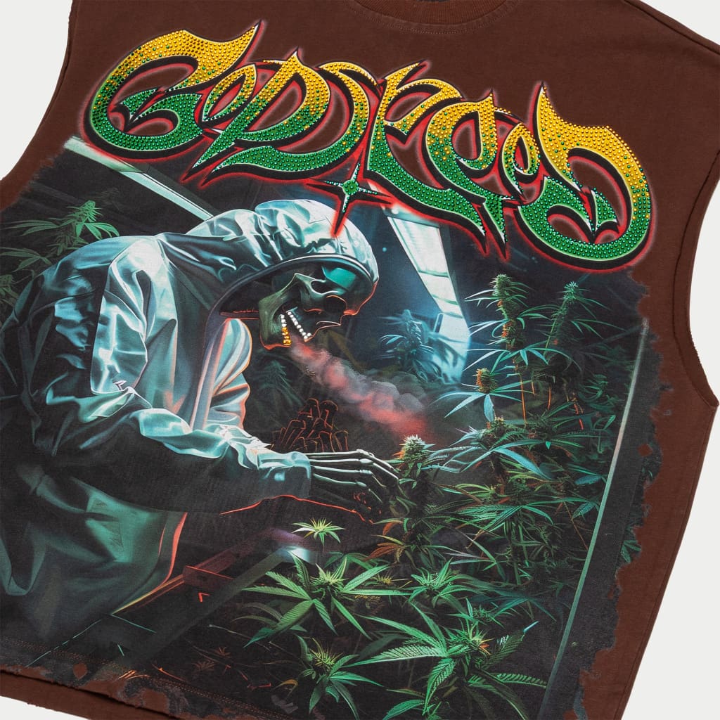 420 Indoor VVS Sleeveless (Brown) - T-Shirt