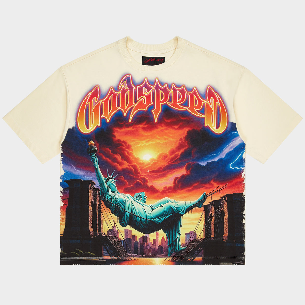 GODSPEED NEW YORK - Burnt Bridges Tshirt (Bone)